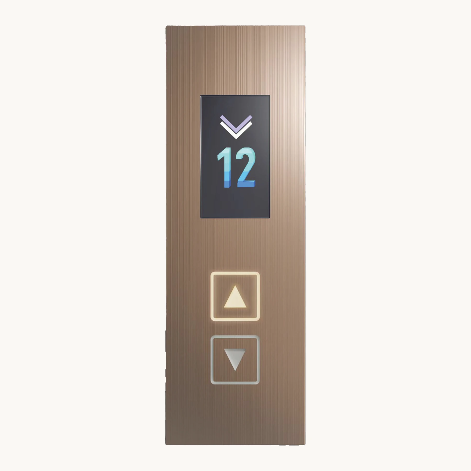 YT-LOPPTK-602 bronze-tone hall call panel with TFT display